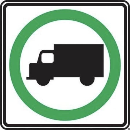 Accuform TRUCK RESTRICTI ON SIGN TRUCKS ALLOWED FRR042DP